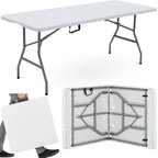 Folding Table with Foldable, Lockable, 1.8M, 6ft, Plastic, 6FT Folding Table - product gallery image 4