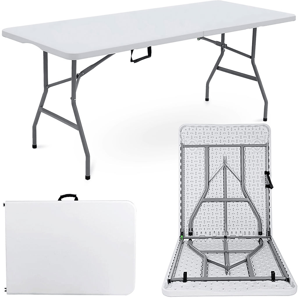 Folding Table with Foldable, Lockable, 1.8M, 6ft, Plastic, 6FT Folding Table