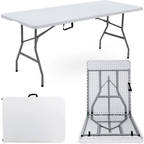 Folding Table with Foldable, Lockable, 1.8M, 6ft, Plastic, 6FT Folding Table