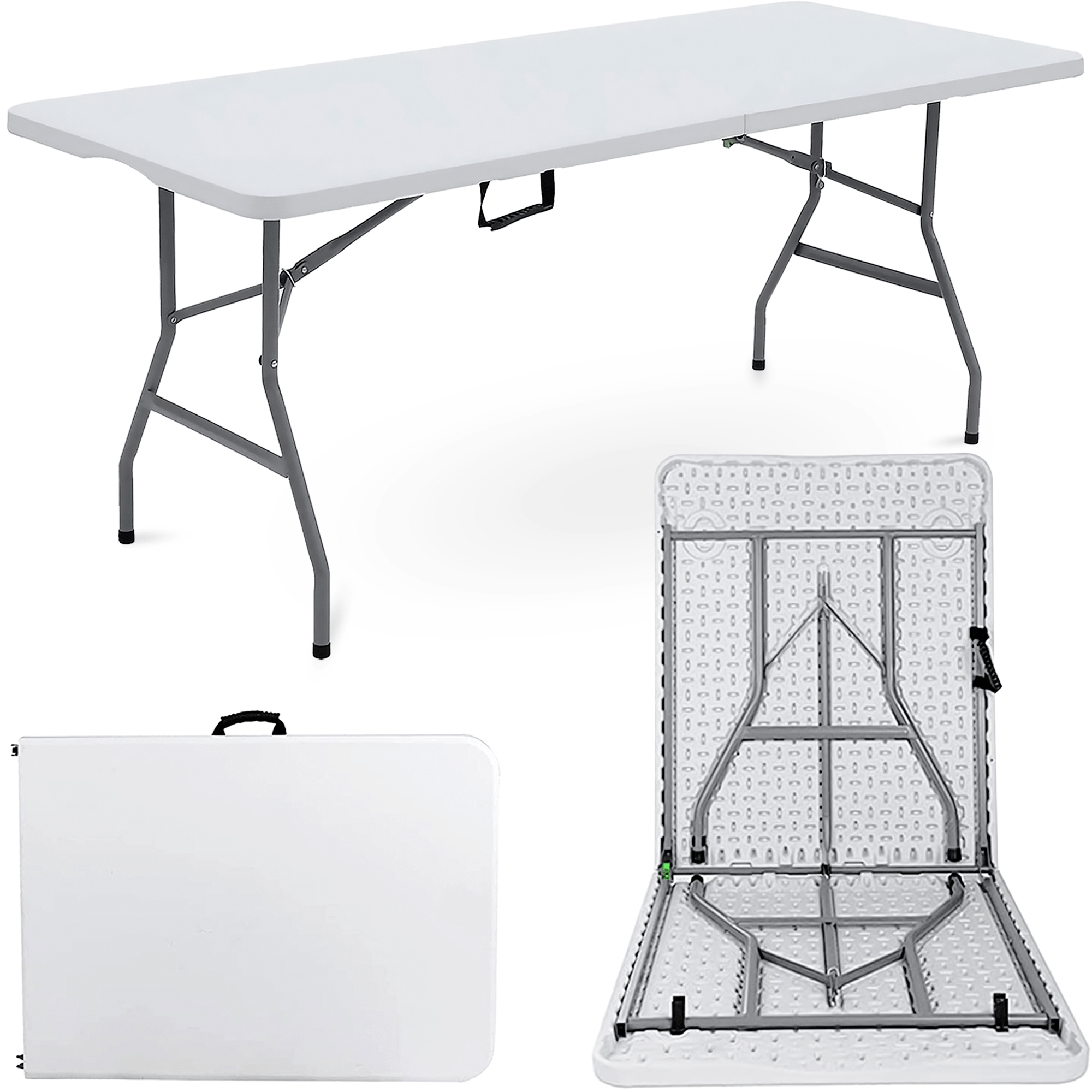 Folding Table with Foldable, Lockable, 1.8M, 6ft, Plastic, 6FT Folding Table