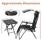 Folding Table with Foldable, Lockable, 3 Piece, 2 Piece Sun Loungers - product gallery image 4