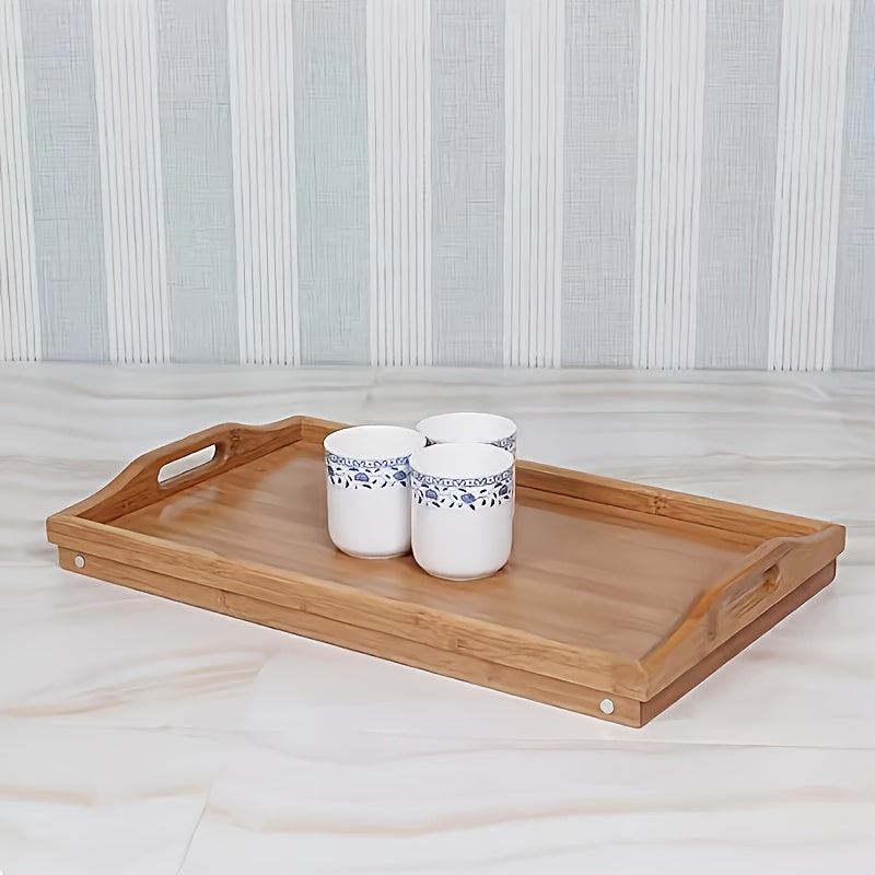 Folding Table with Foldable, Wood, 1pc Bed Bamboo Computer Desk Laptop - product gallery image 4