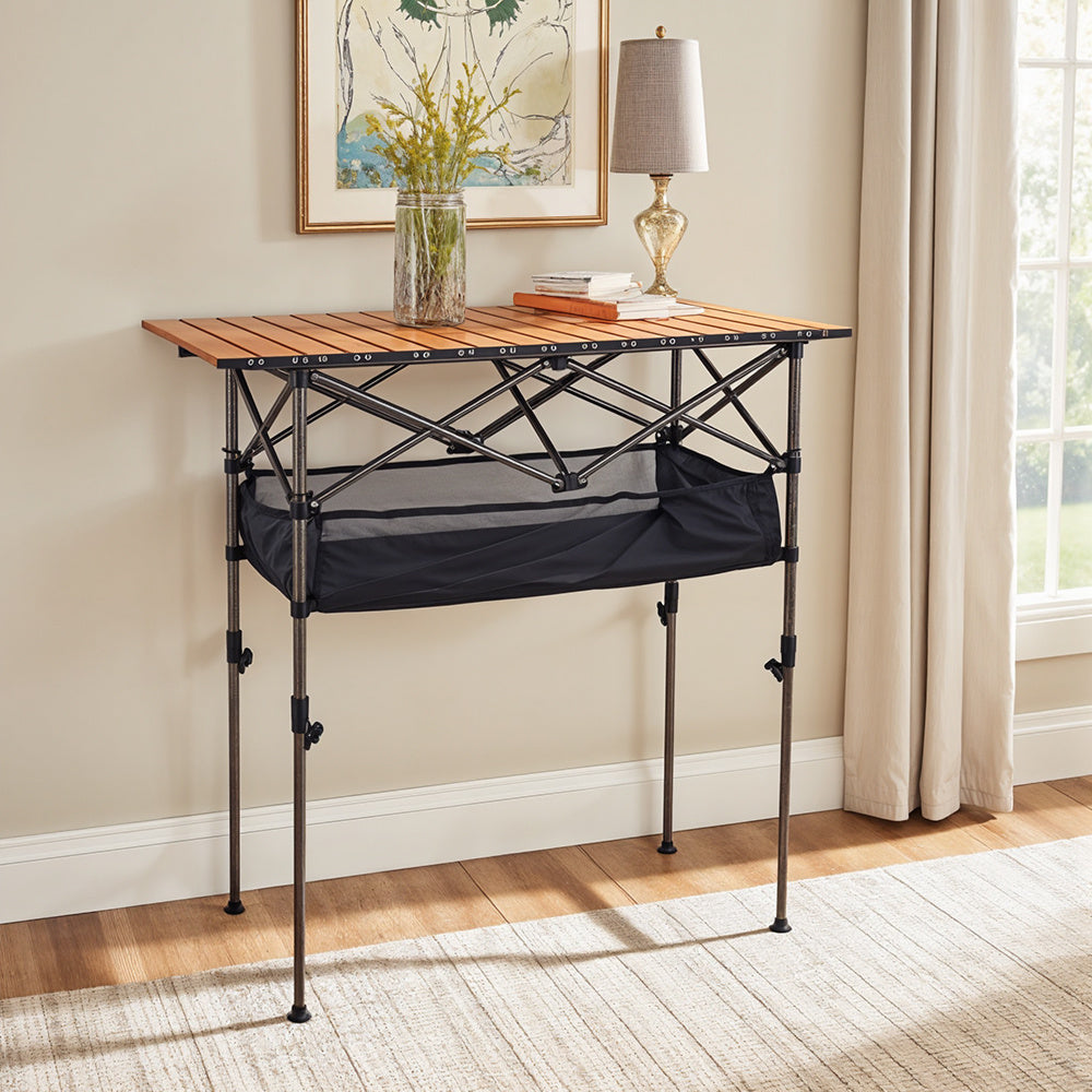 Folding Table with Space-Saving, Foldable, Adjustable Height, 80cm - product gallery image 2