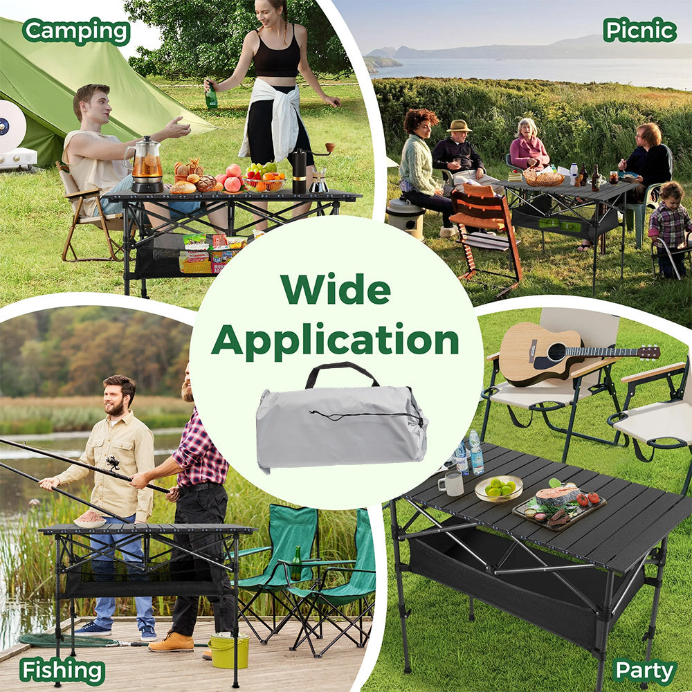 Folding Table with Space-Saving, Foldable, Adjustable Height, 80cm - product gallery image 26