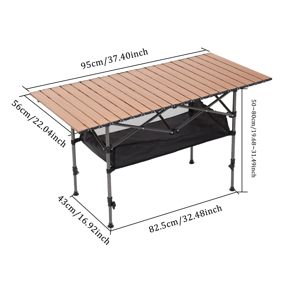 Folding Table with Space-Saving, Foldable, Adjustable Height, 80cm - product gallery image 3