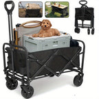 Folding Wagon Cart with Foldable, Wheels, 95kg, Carbon Steel - product gallery image 2