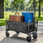Folding Wagon Cart with Foldable, Wheels, 95kg, Carbon Steel - product gallery image 6