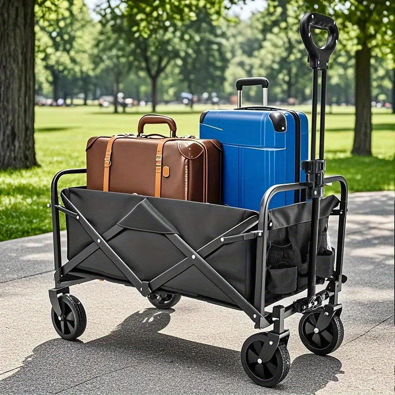 Folding Wagon Cart with Foldable, Wheels, 95kg, Carbon Steel - product gallery image 6
