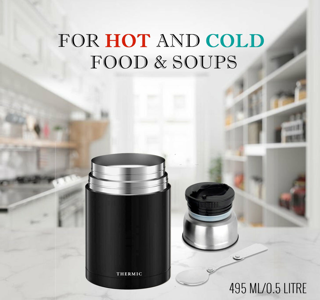 Food Flask with Stainless Steel, Stainless Steel Vacuum Spoon Keeps Warm - product gallery image 15