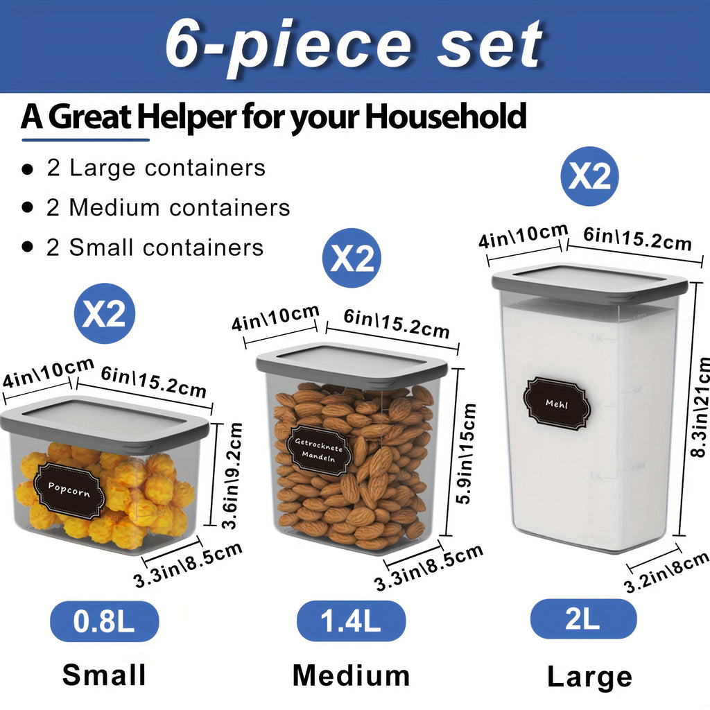 Food Storage Canister with Space-Saving, Dishwasher-Safe, Plastic - product gallery image 6