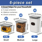 Food Storage Canister with Space-Saving, Dishwasher-Safe, Plastic - product gallery image 6