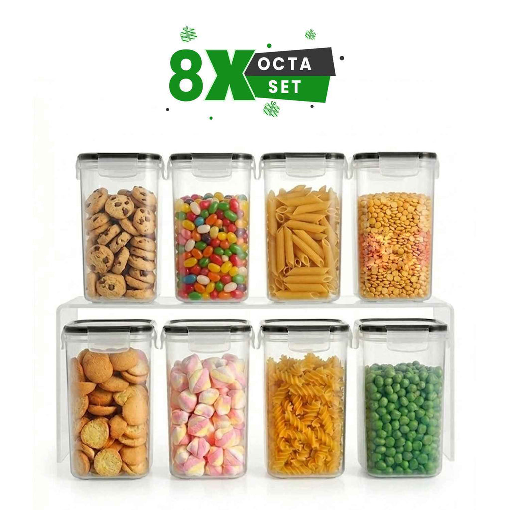 Food Storage Container with 16 Pack, 1.6L Black-Lid Containers - product gallery image 13