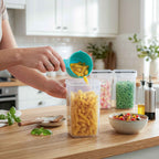 Food Storage Container with 16 Pack, 1.6L Black-Lid Containers - product gallery image 2