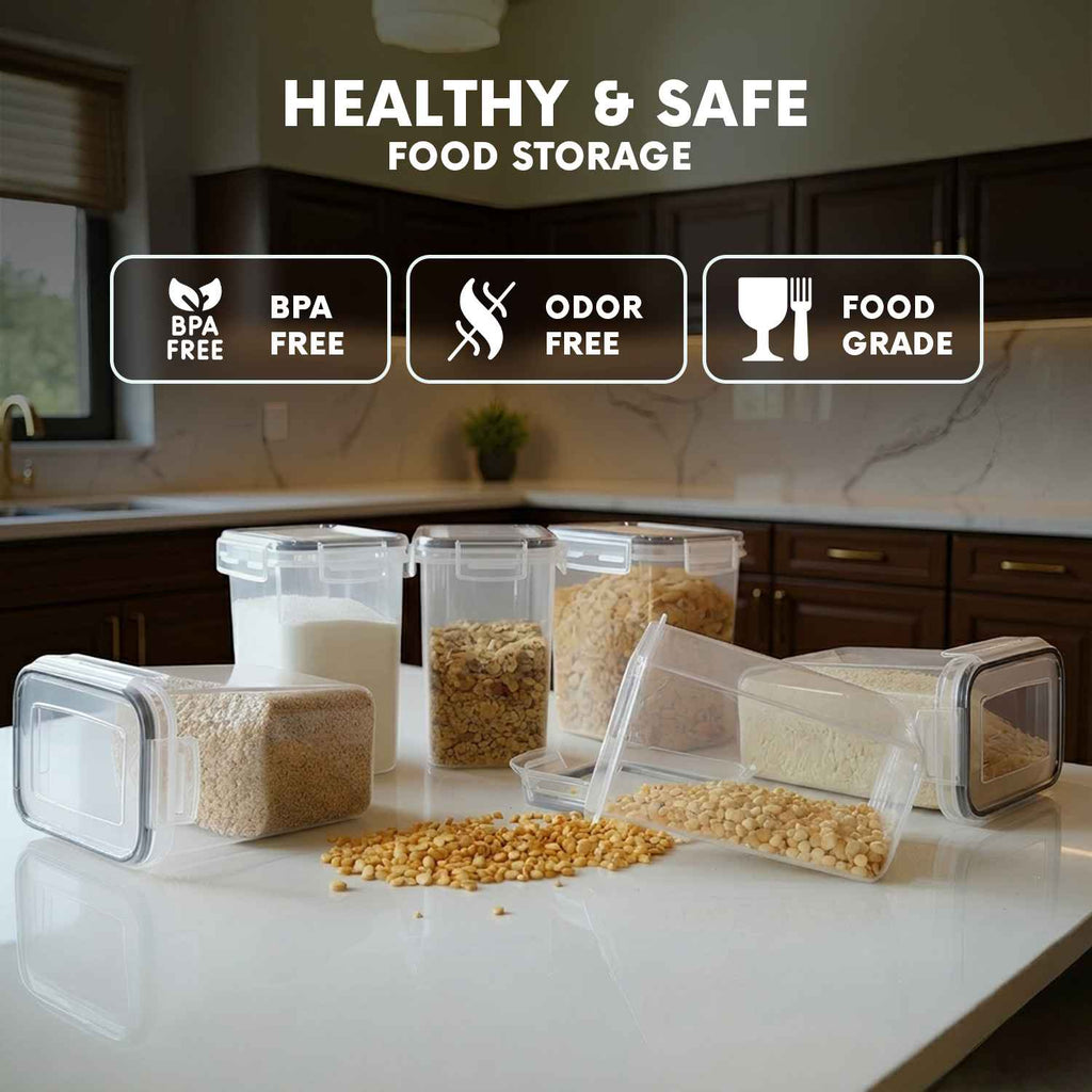 Food Storage Container with 16 Pack, 1.6L Black-Lid Containers - product gallery image 5