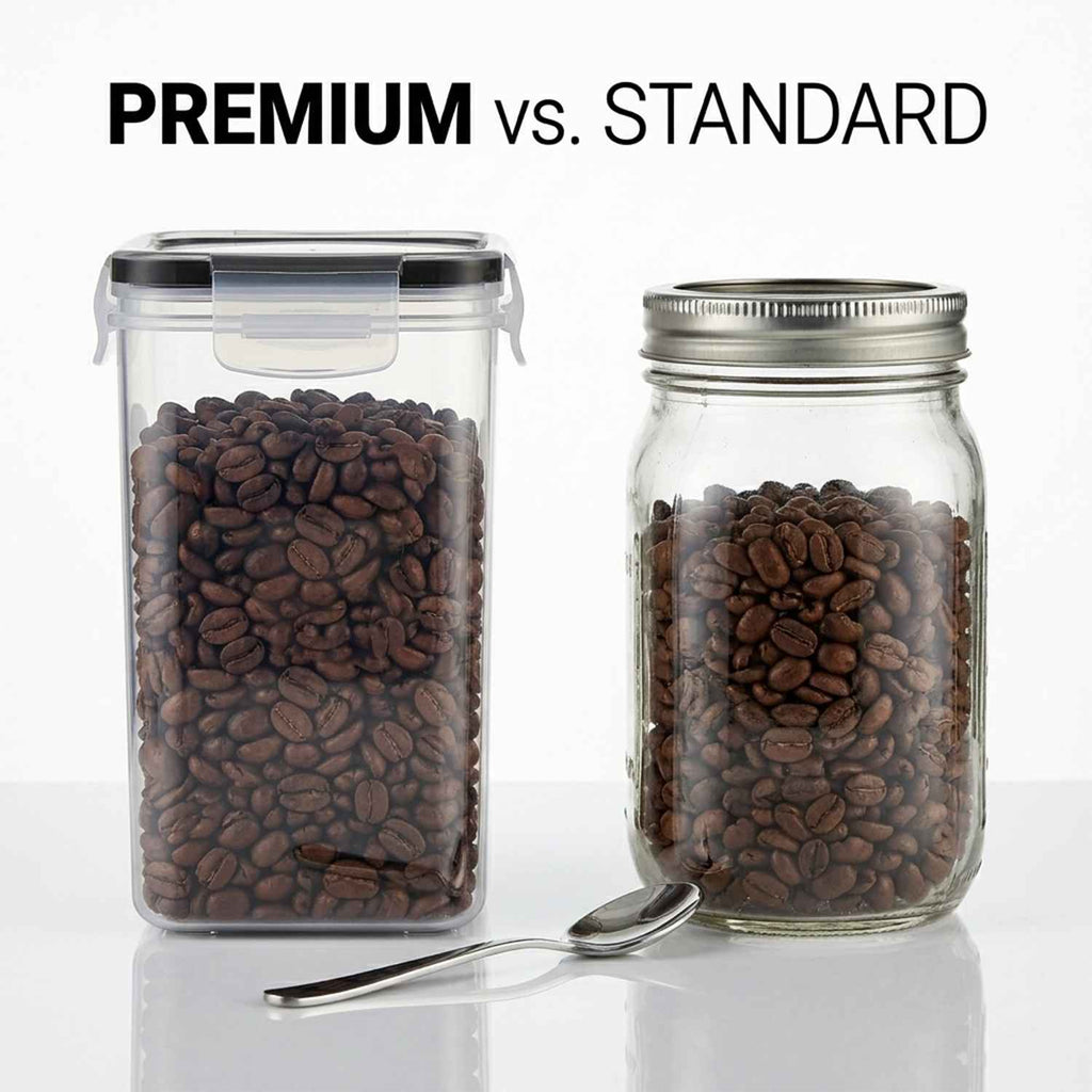 Food Storage Container with 16 Pack, 1.6L Black-Lid Containers - product gallery image 9