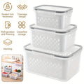 Food Storage Container with Airtight, Plastic, 9pcs, Grey-850ml+1750ml+3300ml - Grey-850ml+1750ml+3300ml option