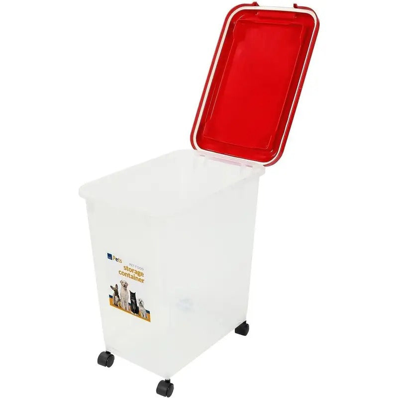 Food Storage Container with Airtight, Wheels, Lockable, Plastic, Black - product gallery image 13