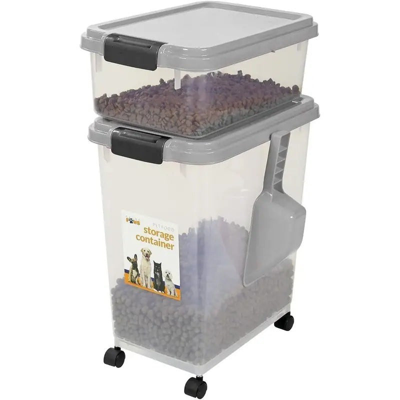 Food Storage Container with Airtight, Wheels, Lockable, Plastic, Black - product gallery image 15