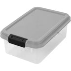 Food Storage Container with Airtight, Wheels, Lockable, Plastic, Black - product gallery image 16