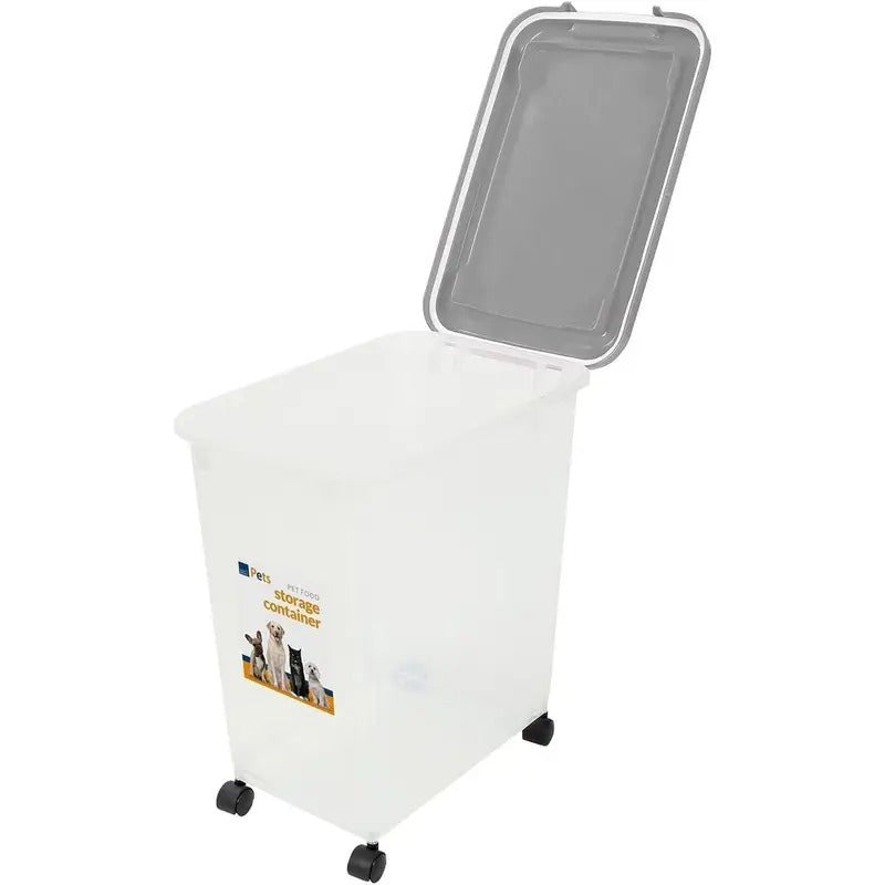 Food Storage Container with Airtight, Wheels, Lockable, Plastic, Black - product gallery image 17