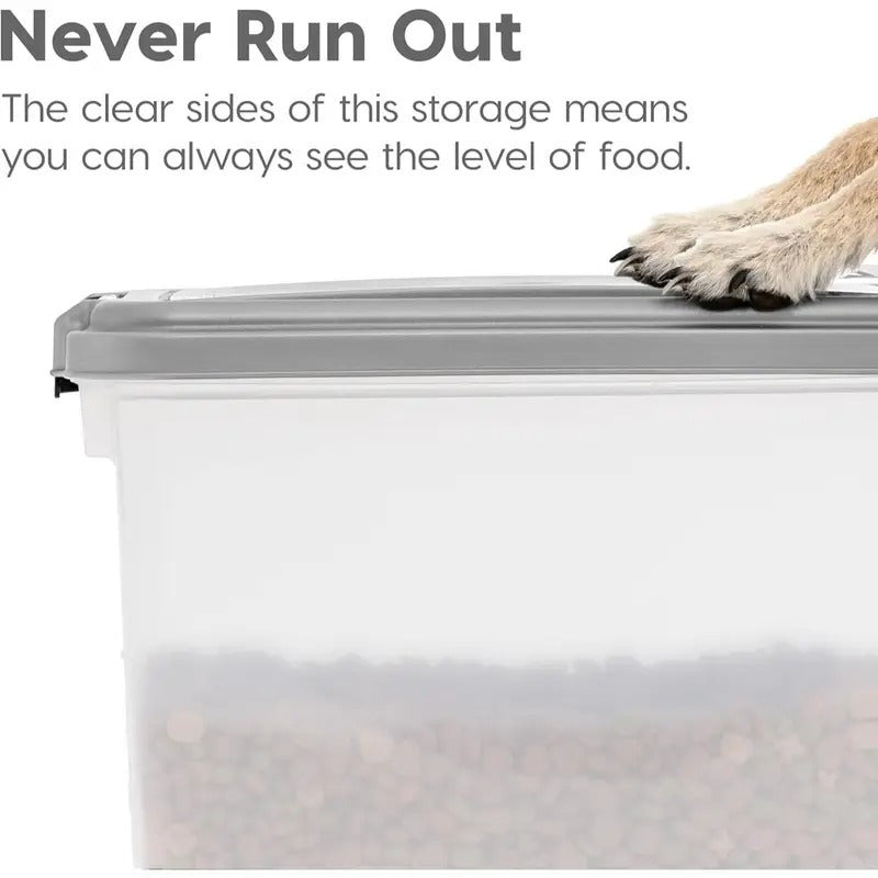 Food Storage Container with Airtight, Wheels, Lockable, Plastic, Black - product gallery image 24