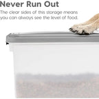 Food Storage Container with Airtight, Wheels, Lockable, Plastic, Black - product gallery image 24