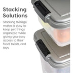Food Storage Container with Airtight, Wheels, Lockable, Plastic, Black - product gallery image 25
