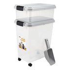 Food Storage Container with Airtight, Wheels, Lockable, Plastic, 1 - product gallery image 2