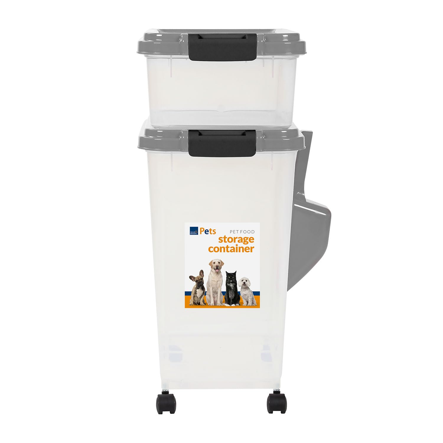 Food Storage Container with Airtight, Wheels, Lockable, Plastic, 1 - product gallery image 6