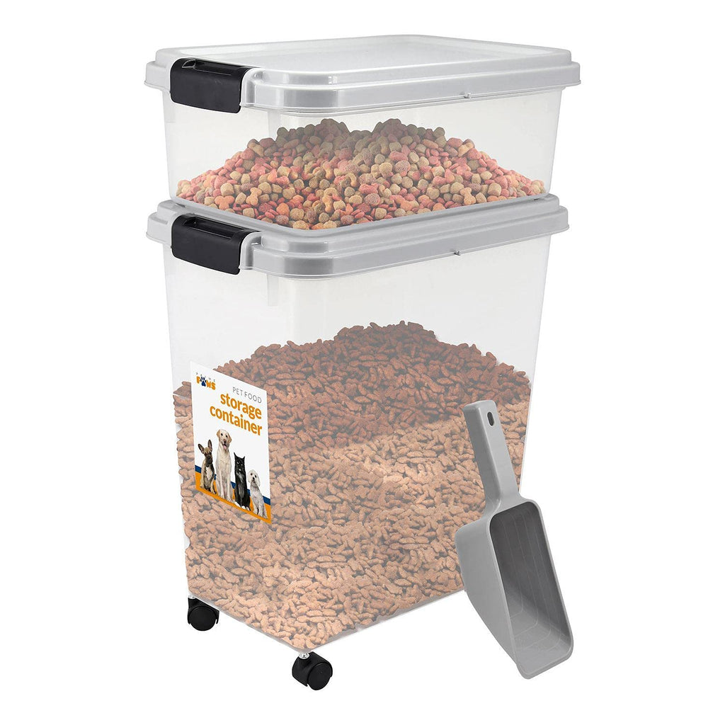 Food Storage Container with Airtight, Wheels, Lockable, Plastic, 1