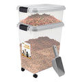 Food Storage Container with Airtight, Wheels, Lockable, Plastic, 1