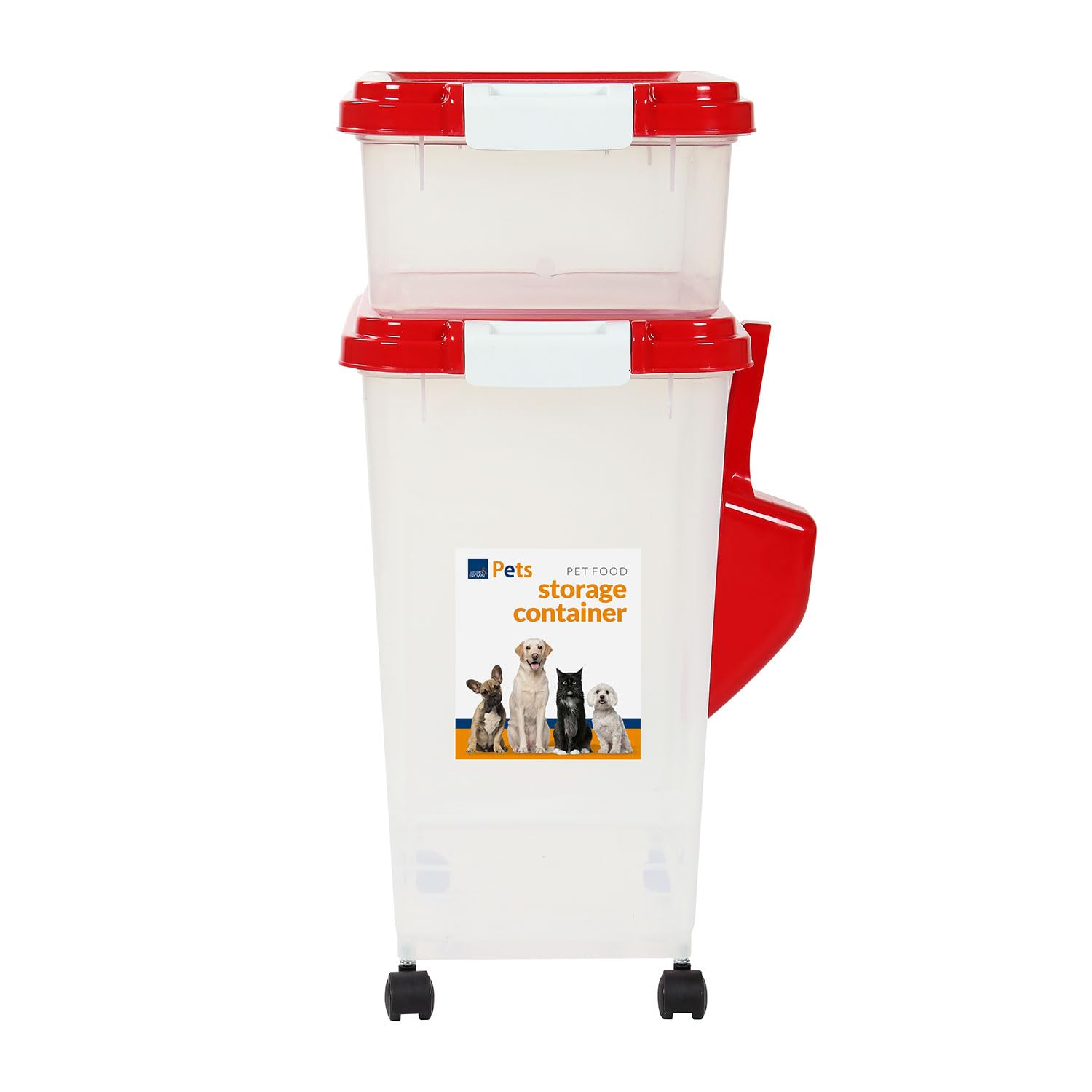 Food Storage Container with Airtight, Wheels, Plastic, 1 - product gallery image 6