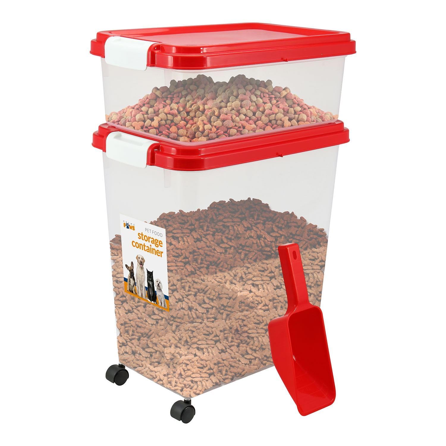 Food Storage Container with Airtight, Wheels, Plastic, 1