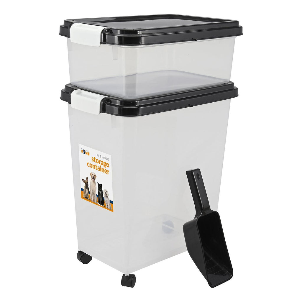 Food Storage Container with Airtight, Wheels, Plastic, 2pcs - product gallery image 3
