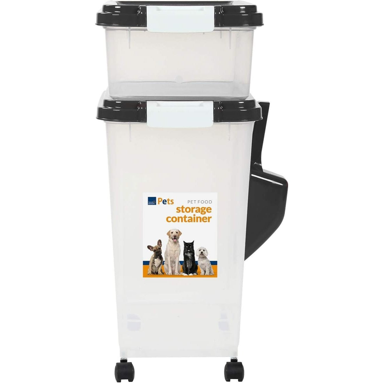 Food Storage Container with Airtight, Wheels, Plastic, 2pcs - product gallery image 8
