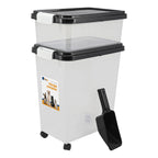 Food Storage Container with Airtight, Wheels, Plastic - product gallery image 3
