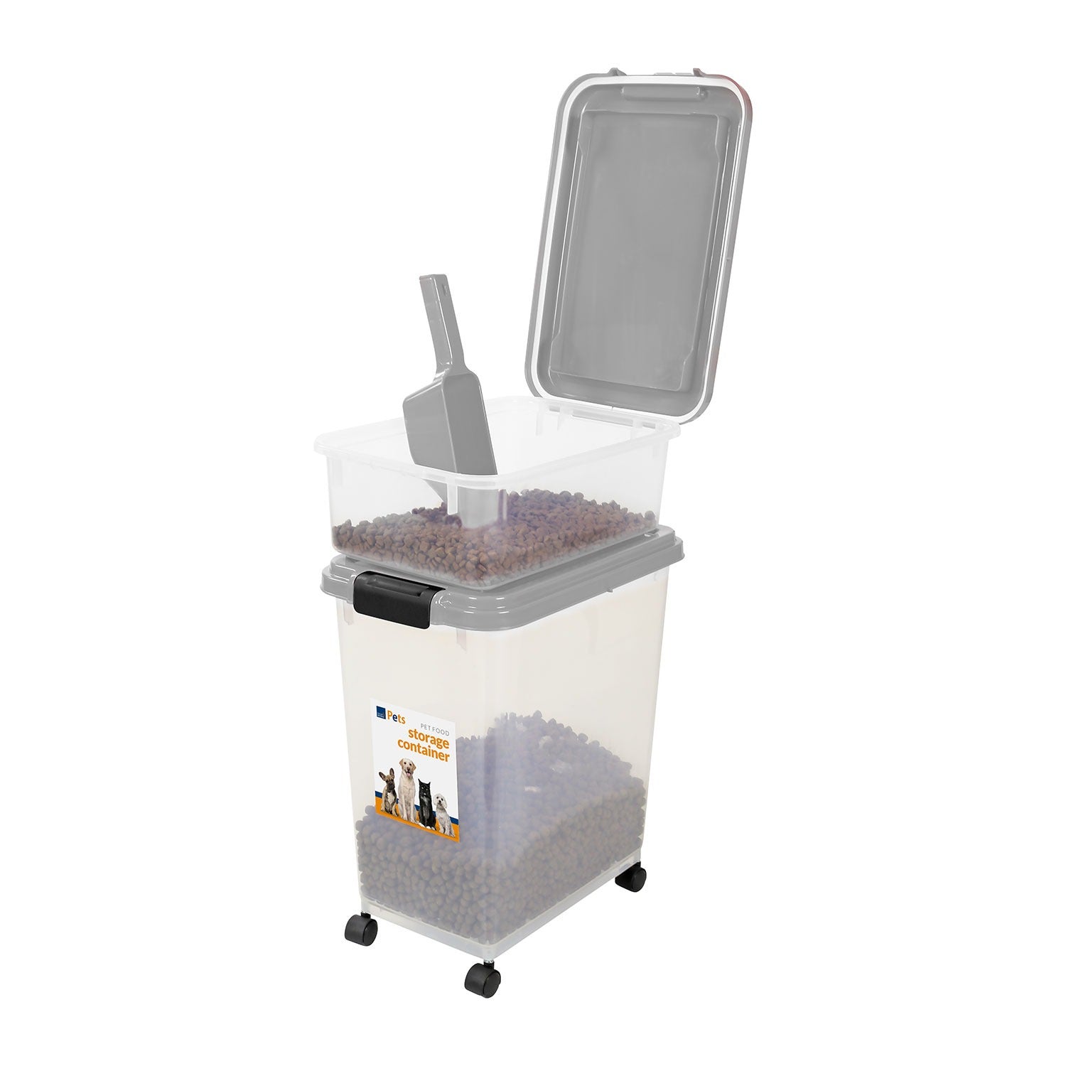 Food Storage Container with Airtight, Wheels, Plastic - product gallery image 39