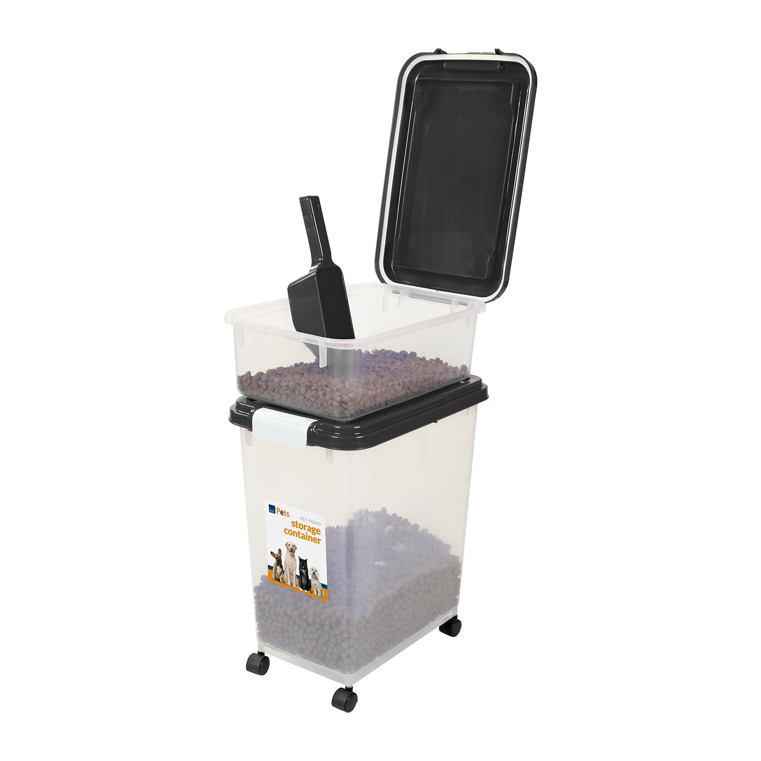 Food Storage Container with Airtight, Wheels, Plastic - product gallery image 9