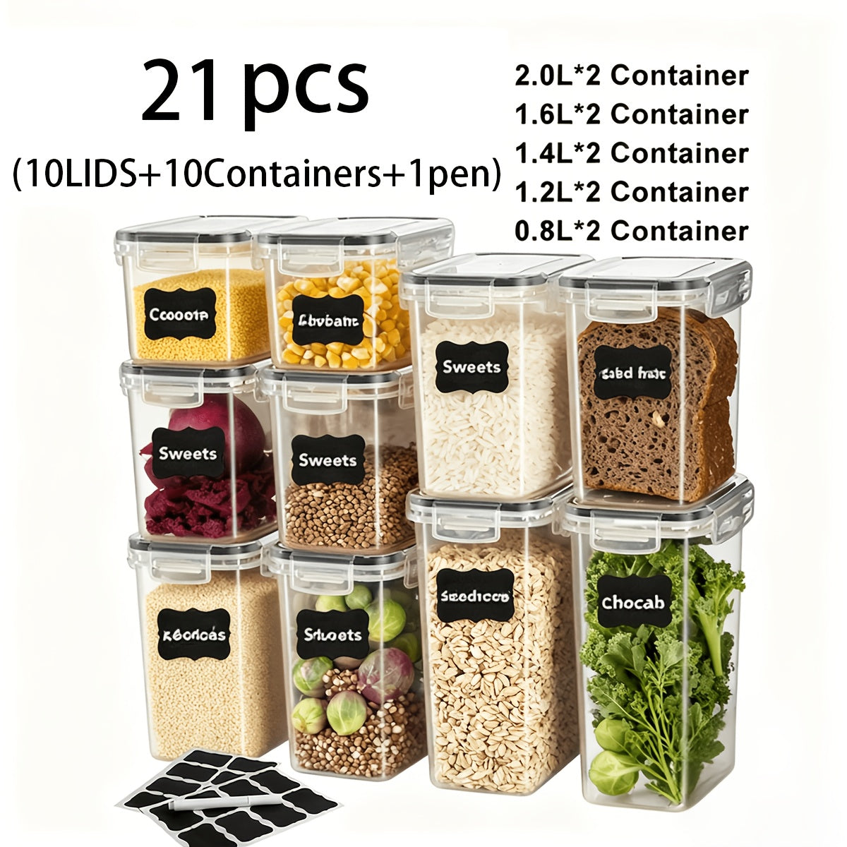 Food Storage Container with Dishwasher-Safe, Airtight, Plastic, Silicone - product gallery image 11