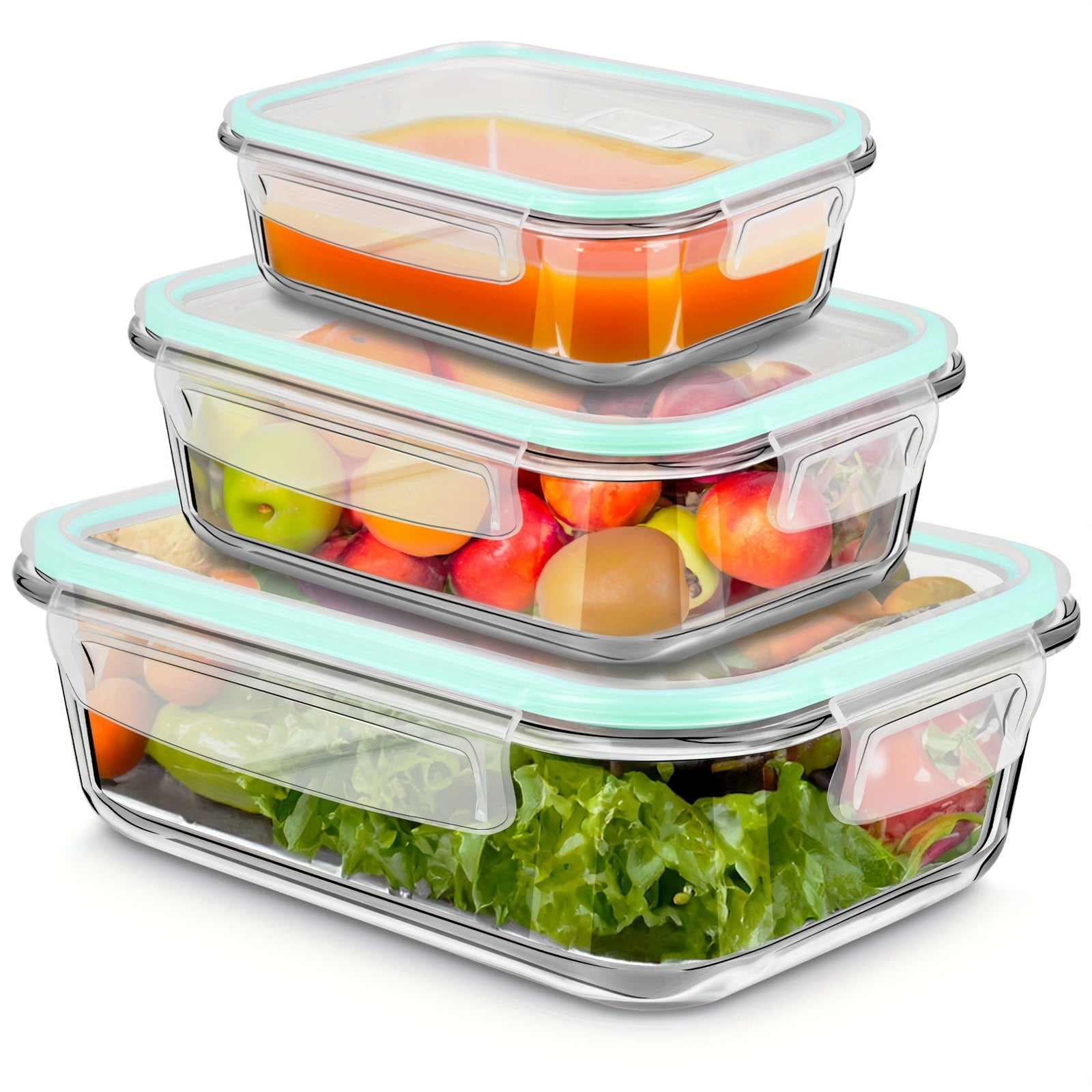 Food Storage Container with Leakproof, Airtight, 410ml, 680ml - (410+680+1040)ml option
