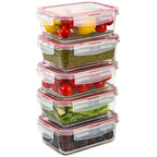 Food Storage Container with Leakproof, Dishwasher-Safe, Airtight, 5 Pack