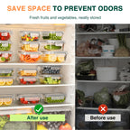 Food Storage Container with Leakproof, Dishwasher-Safe, Airtight, 8-piece set Green - product gallery image 2