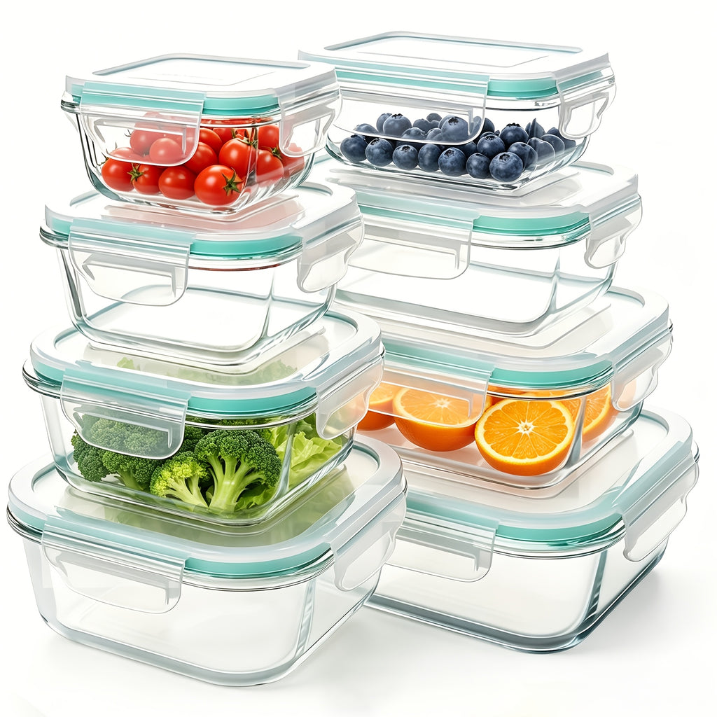 Food Storage Container with Leakproof, Dishwasher-Safe, Glass