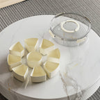 Food Storage Container with Plastic, Divided Serving Tray Lid& Handle, Plastic - product gallery image 3