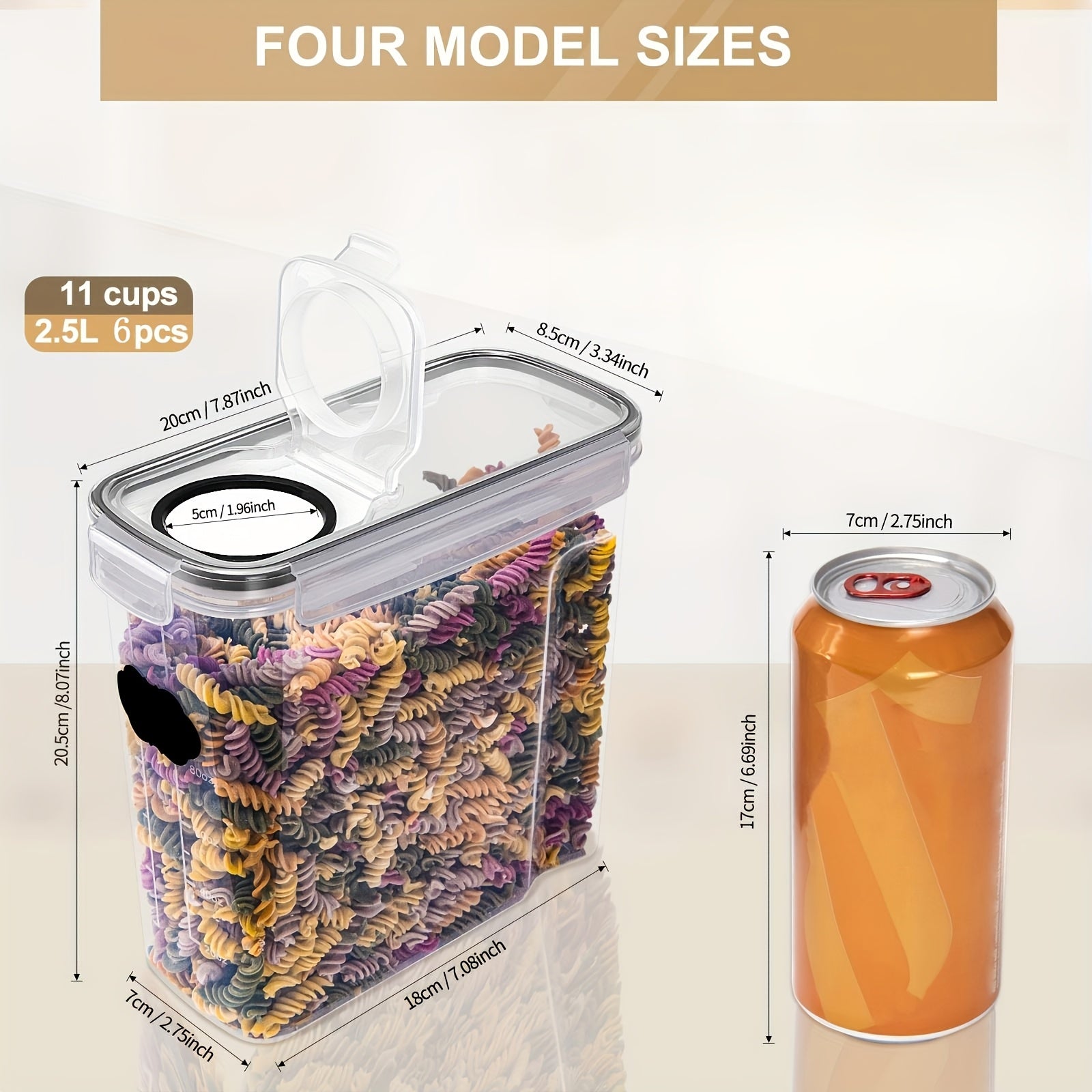 Food Storage Container with Space-Saving, Airtight, Locking Lid - product gallery image 3