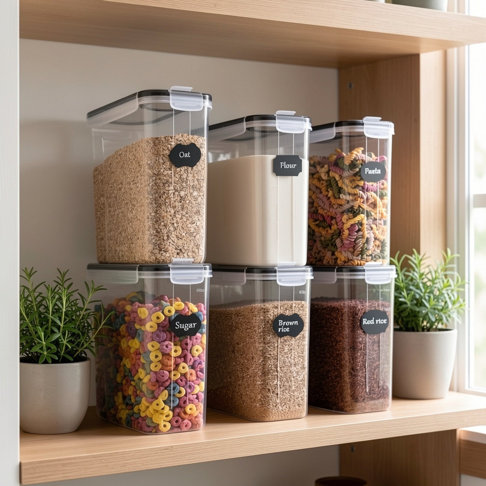 Food Storage Container with Space-Saving, Airtight, Locking Lid - product gallery image 5