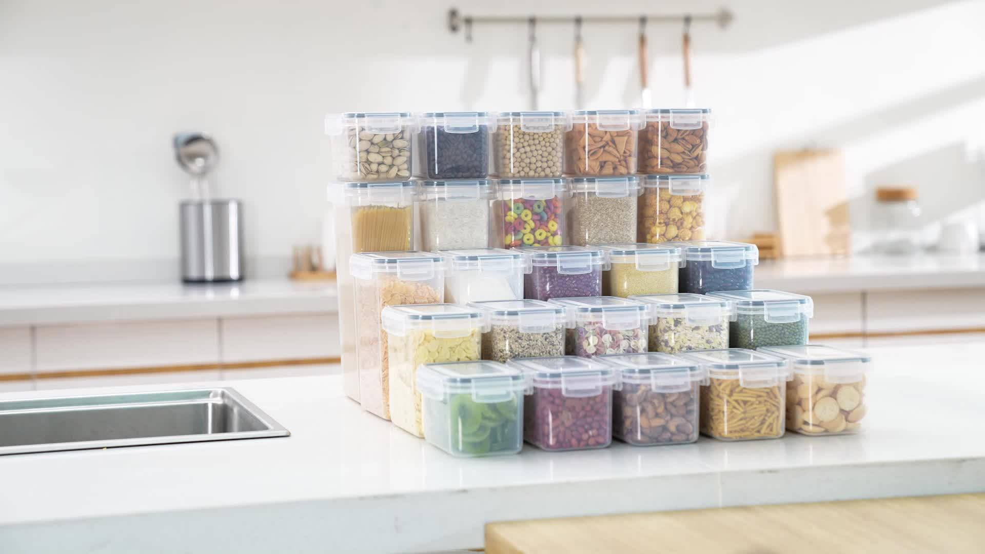 Food Storage Container with Space-Saving, Airtight, Locking Lid - product gallery image 6