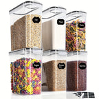 Food Storage Container with Space-Saving, Airtight, Locking Lid