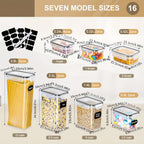 Food Storage Container with Space-Saving, Airtight, Locking Lid, 16pcs - product gallery image 3