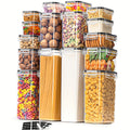 Food Storage Container with Space-Saving, Airtight, Locking Lid, 16pcs